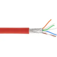 InLine 76899R patchkabel, S/FTP (PiMF), Cat.6A, 500 MHz, halogenvrij, koper, rood, 100 meter