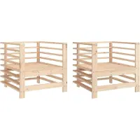 vidaXL Tuinstoelen 2 st massief grenenhout