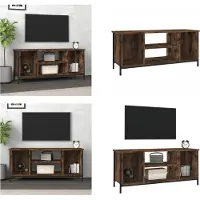vidaXL Tv-meubel 102x35x45 cm bewerkt hout gerookt eikenkleurig - Tv-kast - Tv-kasten - Tv-meubel - Hifi-meubel