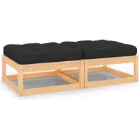 Prolenta Maison Exclusive - Tuinstoelen met kussens, 2 stuks. Gemaakt van massief grenenhout