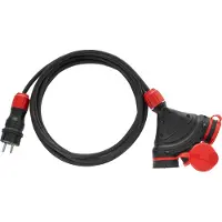 AWTOOLS Extreme Serie - Professionele Verlengsnoer - 10m - 3x2,5mm - IP54 - 3 Stopcontacten