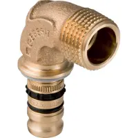Geberit Mepla persfitting bocht 90 brons 20 mm x 3/4 " AG 602.253.00.5 (Persaansluiting)