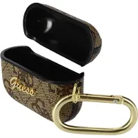 GUESS GUAP4GSMW 4G Script PC PU hoesje voor Airpods Pro Bruin (Hoofdtelefoon hoes), Hoofdtelefoon Tassen + Beschermende Covers, Bruin