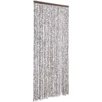 vidaXL Vliegenhor met bruine en beige kleur, 100x230 cm, chenille