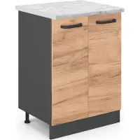 Vicco R-Line Keukenonderkast – 60 cm WB Marmer Krachtige eik goud