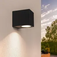 LEDVION - LED Wandlamp San Diego - GU10 - IP54 - Zwart