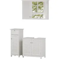 Vicco Badkamermeubelset Riad Wit 3-delig, Model 40467