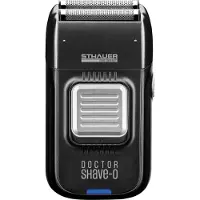 Xanitalia Doctor Shave-O, scheerapparaat met mesjes, zwart, roestvrij staal, schuifmechanisme, USB-oplaadbaar, 120 minuten gebruiksduur, 100-240 V