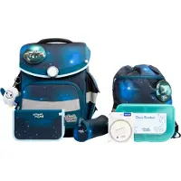 School-mood Timeless Pro Schooltas set 7-delig blauw