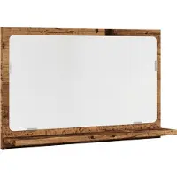 Syfax Badkamerspiegelkast 60x11x37 cm bewerkt hout oud houtkleurig