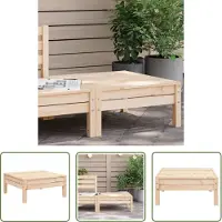 The Living Store Houten Bank - Tuin Bank - Tuinvoetenbank massief grenenhout - Voetenbank - Grenenhout Bank - Buitentijd