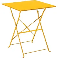 Oviala - Opvouwbare bistro tuin tafel van geel staal - Rome