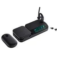 Yealink BH71 Workstation Pro USB-C/A Draadloos oorhaak Kantoor/callcenter USB Type-C Bluetooth Zwart