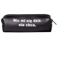 Pajacyk Elegant zwart etui met een inspirerend motief, ideaal voor creatieve mensen
