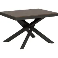 Itamoby Uittrekbare tafel 90x120/380 cm, Volantis Evolution, walnootkleur, antraciet frame