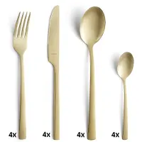 Amefa - Manille Stonewash 16-delige Bestekset - Champagne