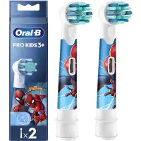 Oral-B Kids EB10 Spiderman – Reserveborstels voor kinderen – 2 stuks – Extra zacht – Geschikt voor roterende tandenborstels