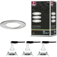Paulmann 92979 LED-inbouwlamp Set van 3 stuks LED GU10 19.5 W IJzer (geborsteld)