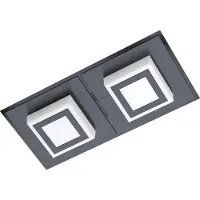 Eglo Led plafondlamp Masiano 1 2-lichts zwart