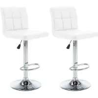 Syfax Barstoelen 2 st kunstleer wit