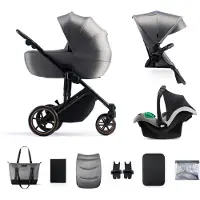 Kinderkraft - KSPRIM02GRY300I - Trio Poussette PRIME 2 PRO grijs