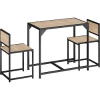 TecTake - Zitgroep Milton - Eetkamerset - Compact op te bergen - industrial light - 404357