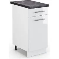 Vicco Fame-Line Keukenonderkast – 40 cm, WB Antraciet Wit Hoogglans