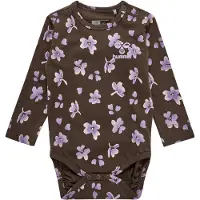 Hummel Romper L/æ - hmlGug - Chocolate Brown - - 68 - Rompers Lange Mouw