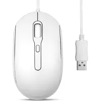 Perixx PERIMICE-222UW, muis, optisch, 4 knoppen, stille werking, USB-A, wit