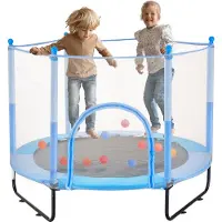 Vevor Kindertrampoline Buitentrampoline Mini Leisure Trampoline 1545 mm voor peuters met veiligheidsnet en basketbalring