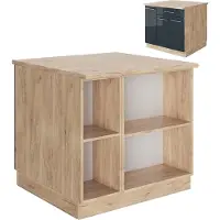 Vicco Fame-Line Keukeneiland – 90 cm met lade, zonder werkblad Donkerblauw hoogglans