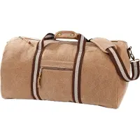 Quadra Vintage Canvas Holdall Duffelzak - 45 Liter (Pakket van 2) (Sahara)