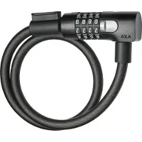 Axa Resolute C12-65 Kabelslot – 65 cm – 12 mm – Codeslot – Automatische kliksluiting – Inclusief framehouder – Matzwart
