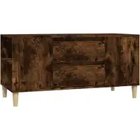 vidaXL Tv-meubel 102x44,5x50 cm bewerkt hout gerookt eikenkleurig