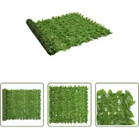 The Living Store Privacy Screen - Balkonscherm - Balkonscherm met groene bladeren 200x150 cm - Buitendecoratie - Balkondecoratie - Terrasdecoratie