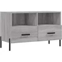 Syfax Tv-meubel 80x36x50 cm bewerkt hout grijs sonoma eikenkleurig