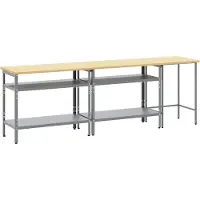 Syfax Werkbankset 3 st Beige en Grijs Gepoedercoat staal