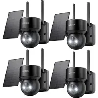 IeGeek Superior Beveiligingscamera Buiten – 2K HD 3MP - Buiten Camera Met Nachtzicht – Buitencamera - Bewakingscamera voor Buiten - Met WiFi en APP - 4 Stuks