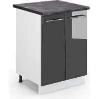 Vicco Fame-Line Keukenonderkast – 60 cm, WB Antraciet Antraciet Hoogglans