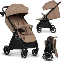 Lionelo Ingrid Buggy - Kinderwagen tot 22 kg - Auto-Folding Systeem - 360° EVA Wielen - XXL Luifel met UPF50+ - Verstelbare Rugleuning en Voetsteun - Panoramisch Ventilatiepaneel - Bekerhouder en Mand