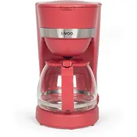 Livoo Electric coffee maker - - DOD200RC - 750 W - 1.25 L - 10 to 12 cups - Chili red