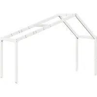 vidaXL Kinderbedhuisje 203x95,5x142 cm massief grenenhout wit