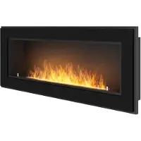 SOLOLED Frame 1200 SimpleFire inbouw bioethanolkachel met zwart glas