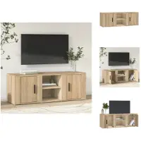 vidaXL TV-meubel - Sonoma eiken - 100 x 31.5 x 35 cm - Stevig design - Kast