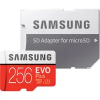 Samsung Evo + 256 GB micro SD class 10 - met adapter R100MBs
