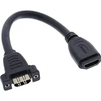 InLine HDMI (v) - HDMI (v) koppelstuk / inbouw - versie 1.4 (4K 30Hz) - 0,20 meter