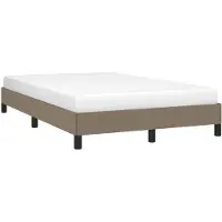 vidaXL Bedframe zonder matras 120x190 cm stof taupe
