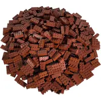 LEGO 2x4 blokken, hoge blokken, roodbruin - 3001, nieuw! Aantal: 25 stuks