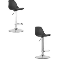 TEXTILOMANIE HOGA kruk - zwart / chromen onderstel x 2