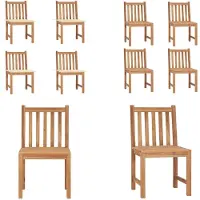 vidaXL Tuinstoelen 4 st met kussens massief teakhout - Tuinstoel - Tuinstoelen - Buitenstoel - Buitenstoelen